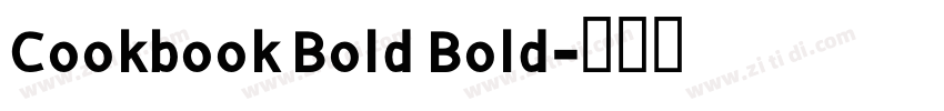 Cookbook Bold Bold字体转换